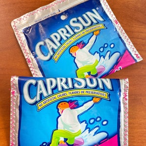 Cartera con bolsa para jugo Capri Sun, tarjetero de regalo, reciclada