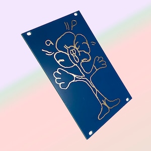 Eurorack blank panel (16HP) with illustration by Devon McFarland