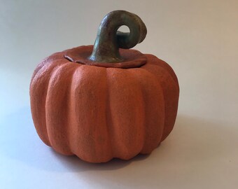 Lidded Ceramic Pumpkins