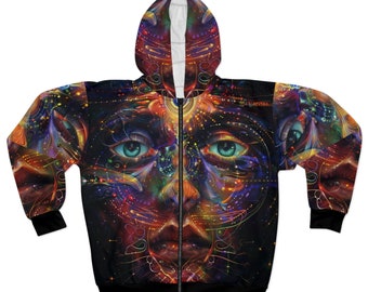 Cosmic Hoodie #10 | Custom Hoodie | ONE OF A KIND | Gift for him | Music Festival |  Cool Hoodie | Stylish Unique design | Graduation gift