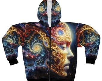 Cosmic Hoodie #12 | Custom Hoodie | ONE OF A KIND | Gift for him | Music Festival |  Cool Hoodie | Stylish Unique design | Graduation gift