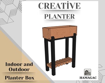 DIY verhoogde plantenbakplannen, plan voor binnen- en buitenplantenbakken, tuinplanterplan, boxplannen, eenvoudig te bouwen, PDF-bestand direct downloaden