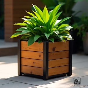 DIY Square Planter Box Plan: Outdoor Garden Planter (PDF File)