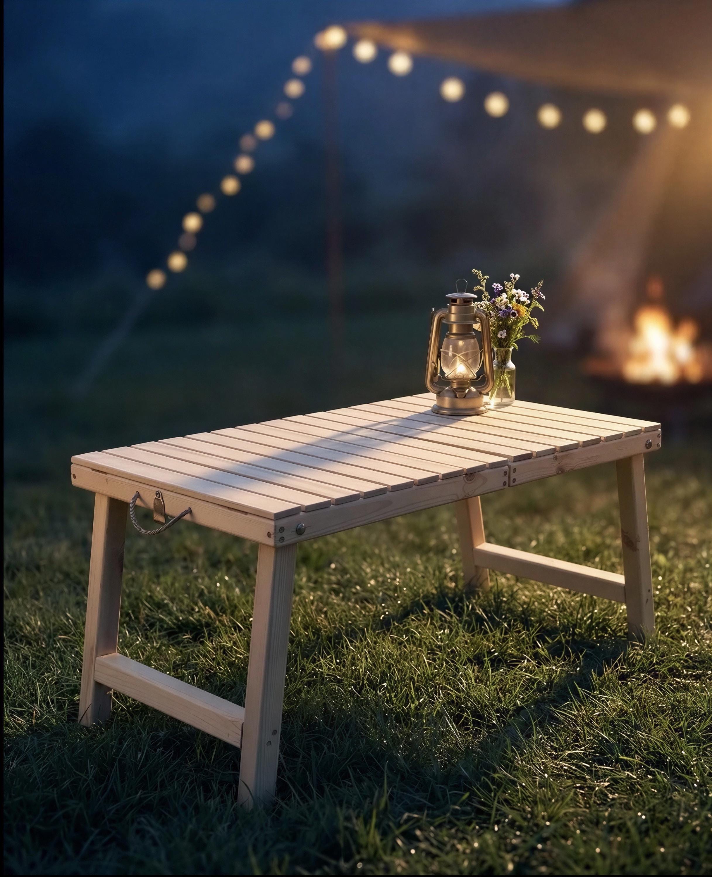 TABLE DE CAMPING PLIABLE EN BAMBOU & ALUMINIUM - BAMBOO MY TABLE - SNO – MAGASIN VIVANT