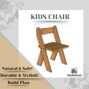 DIY Wooden Kids&#39; Chair Plan | Easy Woodworking Project | Children&#39;s Chair Build Guide | Beginner-Friendly Furniture Plan