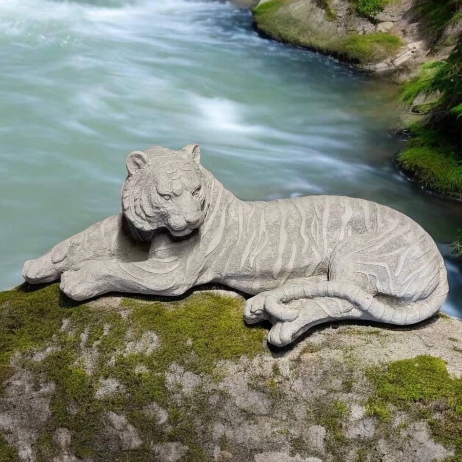 Tiger Garden Statue - Etsy