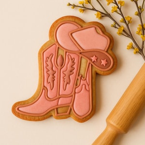 Emporte Pièce Bottes Et Chapeau Cowboy Pour Fondant, Argile | Mini à Large | Emporte Pièce Fête Western, Country, Rodeo