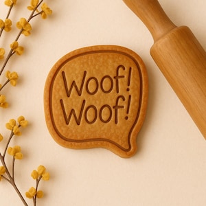Woof Woof Dog Related Cookie Cutters For Dog Treats | Pastry Cutters | Cookie Stamps | Fondant Stamps | Cookie Cutters For Polymer Clay
