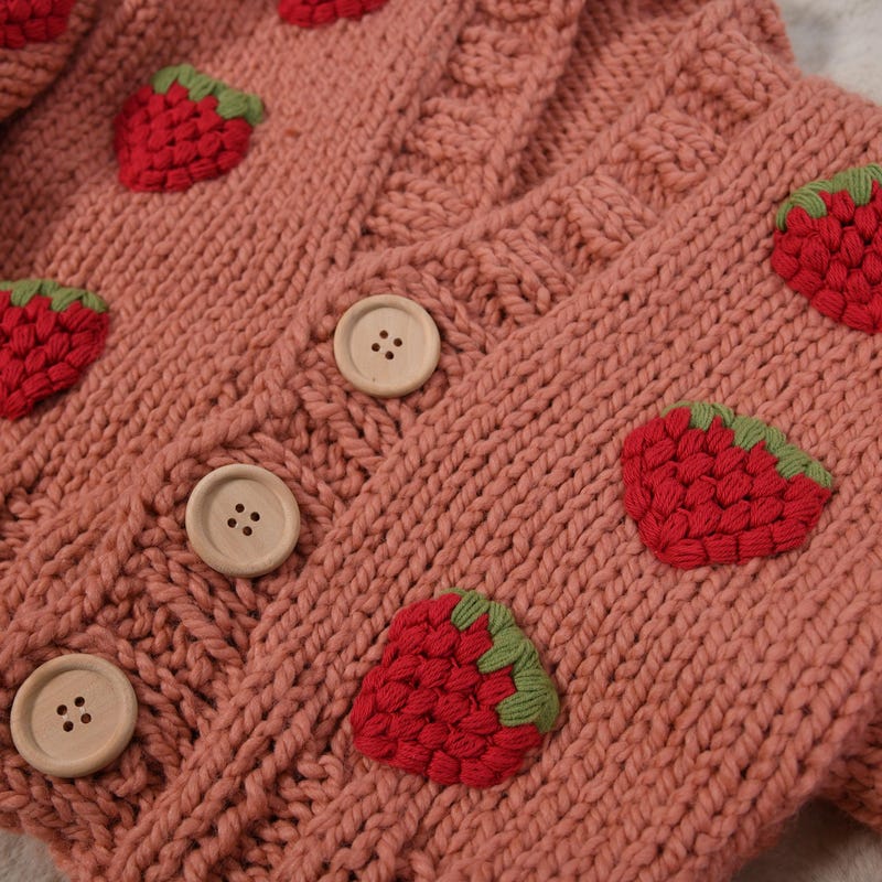 STRAWBERRY PICNIC HAND EMBROIDERED CARDIGAN main image 0