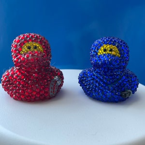 Rhinestone Ninja Ducks – Sparkly Jeep Ducking Gift, Cruise Duck, Bling Rubber Duck, Unique Decor & Collectible Gift