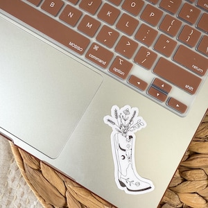 Cowboy Boot Sticker - Funny Sticker - Matte Sticker - Waterproof Sticker - Vinyl Sticker - Water Bottle Sticker - Laptop sticker
