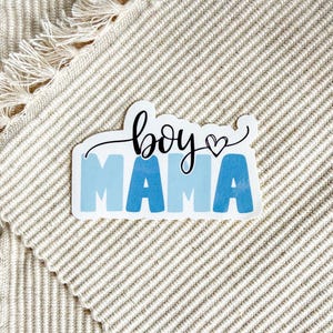 Boy Mama Sticker - Waterproof Vinyl Sticker - Motherhood Sticker - Gift for Mom - Water Bottle Sticker - Laptop Sticker image 3