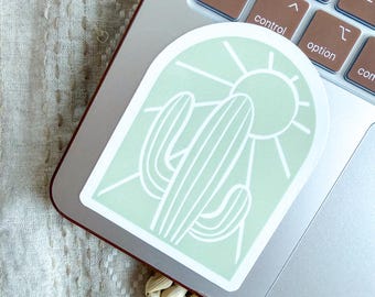 Cactus Sticker - Floral Stickers - Cactus Flower Vinyl Stickers - Waterproof Stickers for Water Bottles - Cactus Plant Stickers for Laptop