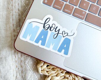 Boy Mama Sticker - Waterproof Vinyl Sticker - Motherhood Sticker - Gift for Mom - Water Bottle Sticker - Laptop Sticker