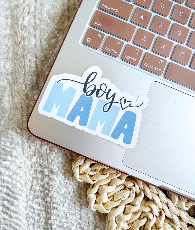 Boy Mama Sticker - Waterproof Vinyl Sticker - Motherhood Sticker - Gift for Mom - Water Bottle Sticker - Laptop Sticker image 1