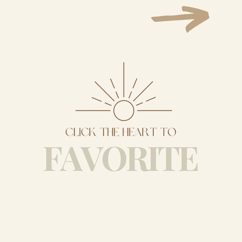 May include: A stylised sun with rays and a circle in the centre. The text "CLICK THE HEART TO FAVORITE" is below the sun.