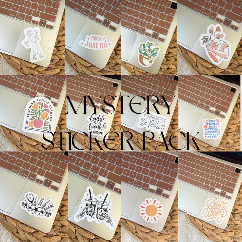 Random Sticker Pack, Mystery Sticker Box, Surprise Decals, Laptop ...