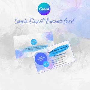 Cartão de visita elegante personalizável com fotos duplas – modelos de impressão gratuitos para CorelDRAW e Word
