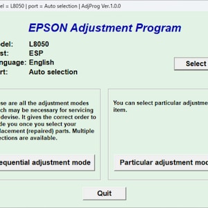 Epson L8050 リセッター ソフトウェア