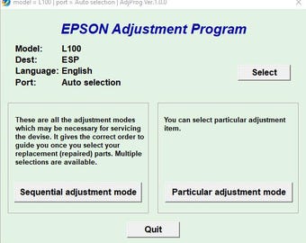 Epson L100 Resetter