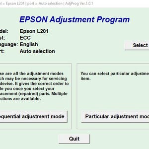 Reiniciador Epson L201