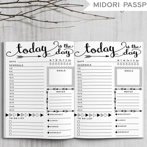 Printable Daily Planner Midori Passport Daily Planner - Etsy