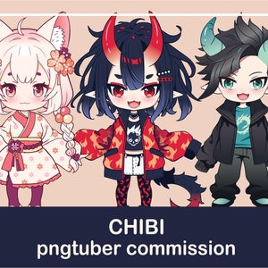 Custom PngTuber, PngTuber Commission, Custom Chibi PngTuber, Vtuber for Twitch, YouTube, Streaming