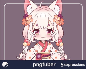 PNGTuber Model - Premade PNGTuber Avatar - Chibi Girl PNGTuber - Chibi Girl 001
