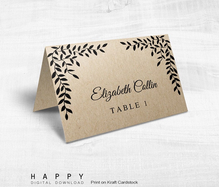 Printable Wedding Table Place Cards Editable Wedding Table | Etsy