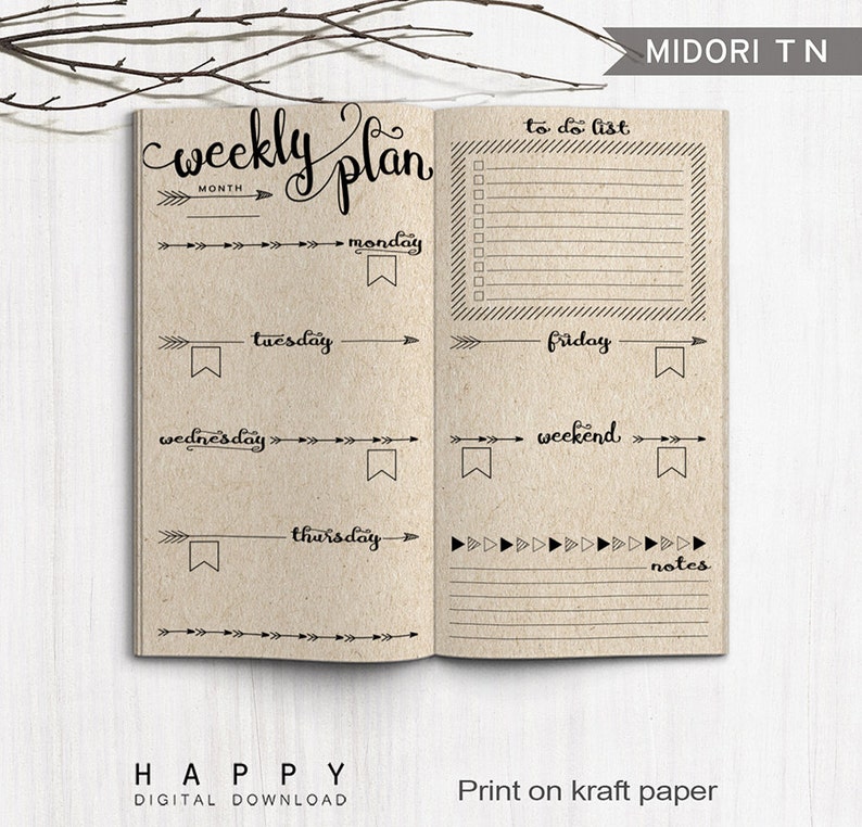 Printable Bullet Journal Weekly Inserts Printable Planner - Etsy