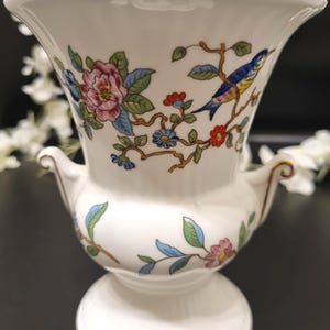Aynsley Urn Vase, Pembroke Pattern,Two Handled Vase, Birds and Flowers, Collectible Aynsley, English Fine Bone China, Vintage Gift