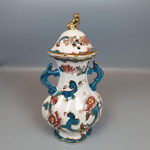 Masons Ironstone "Java" Potpurri med dubbla handtag och lock, sällsynt