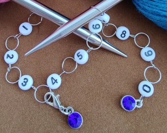 Medium Chain Row Counter - SNAG FREE - fits knitting needles up to US 9 (5.5mm)