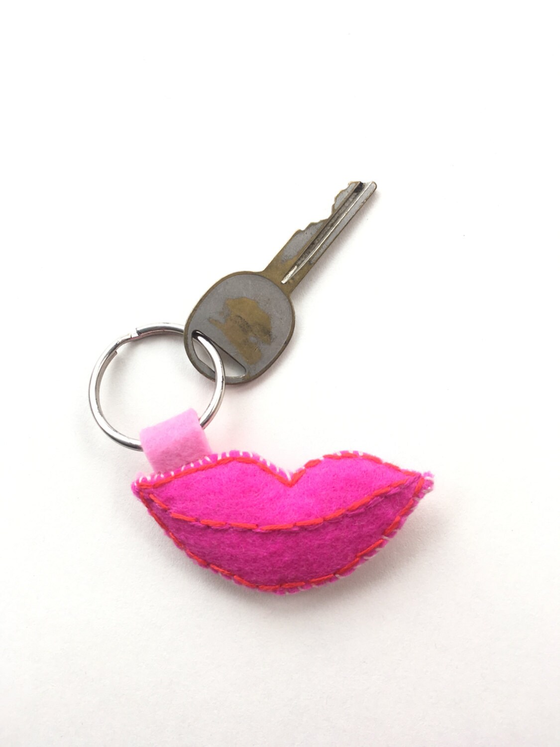 lips keychain sexy keychain smile keychain embroidered Etsy