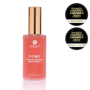 Pomp Hydrating Expeditor | Facial Essence Serum| Glow Essence| Moisturizing Essence| Skin Plumping Face| Pink | 2 oz