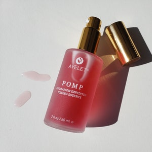 Pomp Hydrating Expeditor Facial Essence Serum Glow Essence Moisturizing Essence Skin Plumping Face Pink 2 oz image 10