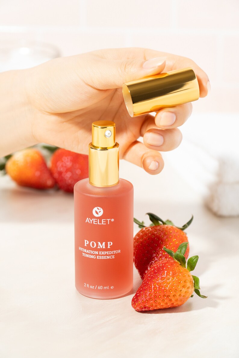 Pomp Hydrating Expeditor Facial Essence Serum Glow Essence Moisturizing Essence Skin Plumping Face Pink 2 oz image 3