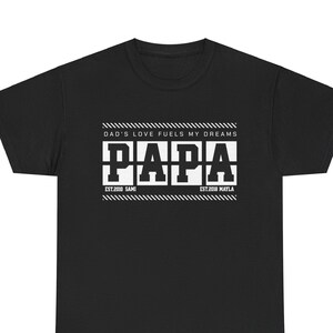 Personalised men&#39;s t-shirt | Dad t-shirt with children&#39;s names & year of birth | Unique Father&#39;s Day gift