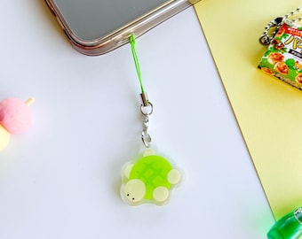 Melon Bread Turtle Acrylic Phone/Bag Charm Keychain with Double Sided Epoxy