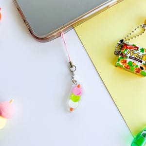 Dango Acrylic Phone/Bag Charm Keychain with Double Sided Epoxy