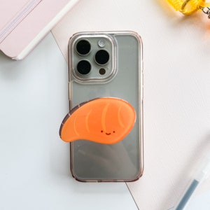 Cute Salmon Fish Acrylic Phone Grip with Epoxy, Griptok, Phone Holder