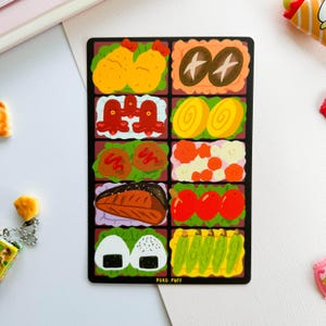 Bento Box Japanese Lunchbox Matte Waterproof Deco Sticker Sheet
