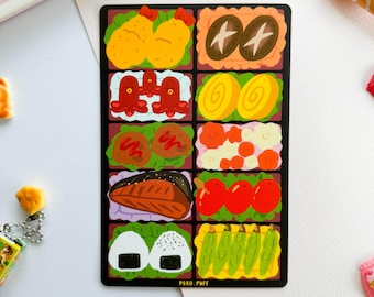 Bento Box Japanese Lunchbox Matte Waterproof Deco Sticker Sheet