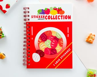 Japanese Hard Candy Themed Mini Reusable Sticker Book Collection | Sticker Storage