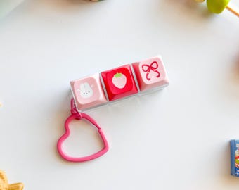 Kokette Clicky Keyboard Keychain Light Up Fidget