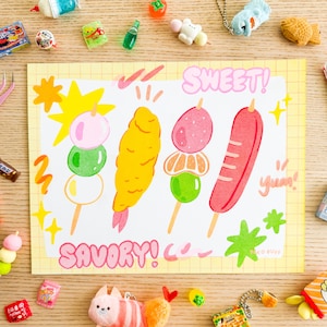Impresión en cartulina tamaño carta con rizos dulces y salados