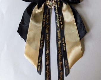 Ateez inspired kpop lightstick bow, with custom ribbon.