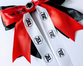 The Boyz inspired kpop lightstick bow, with custom ribbon.