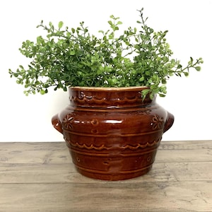 Vintage Marcrest Stoneware Bean Pot Crock