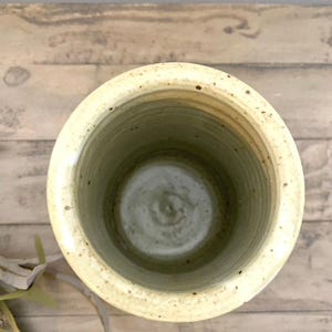 Vintage Studio Pottery Stoneware Vase with Drip Glaze Earthy Cottagecore Rustic image 8